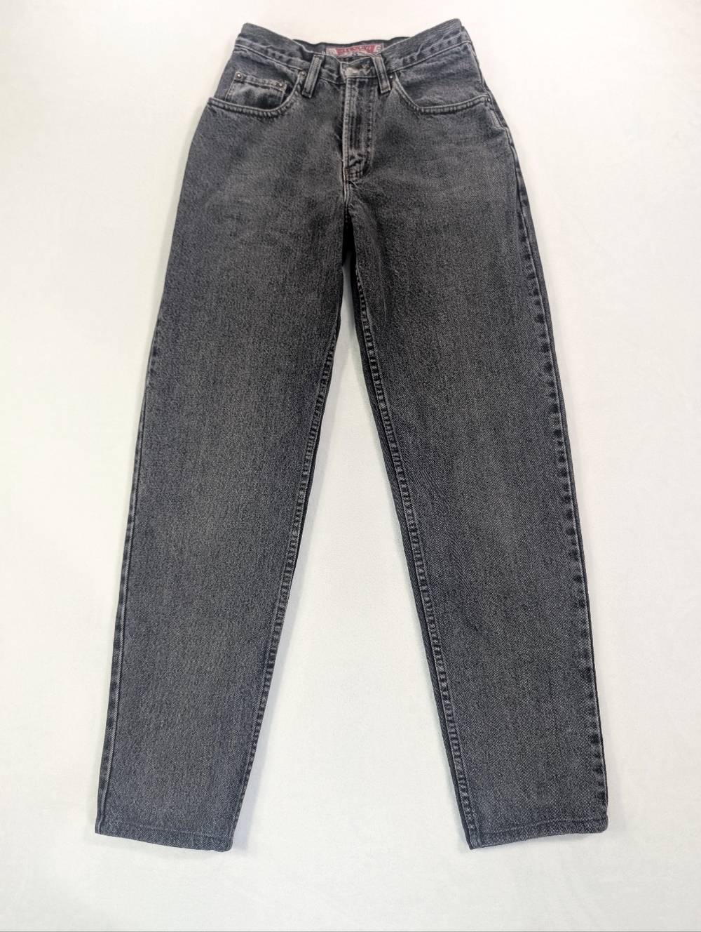 vtg Silver Tapered High Rise Jeans Black/Gray Wash Womens size 28